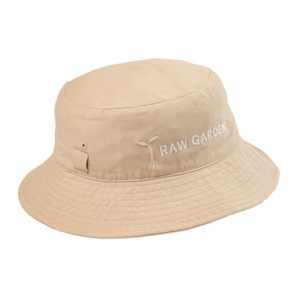 Raw Garden Bucket Hat - Beige / White